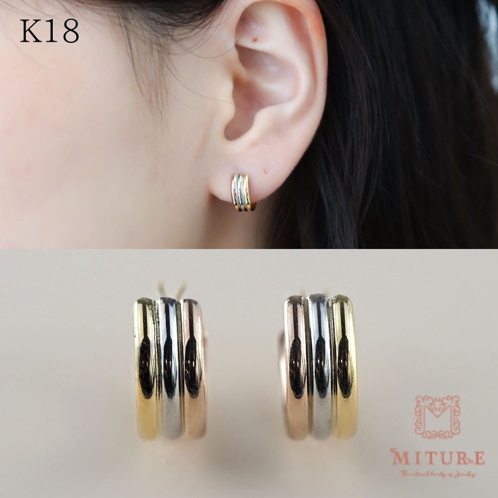 楽天市場】ピアス 金 K18 18金 18k PT pt フープピアス ゴールドピアス