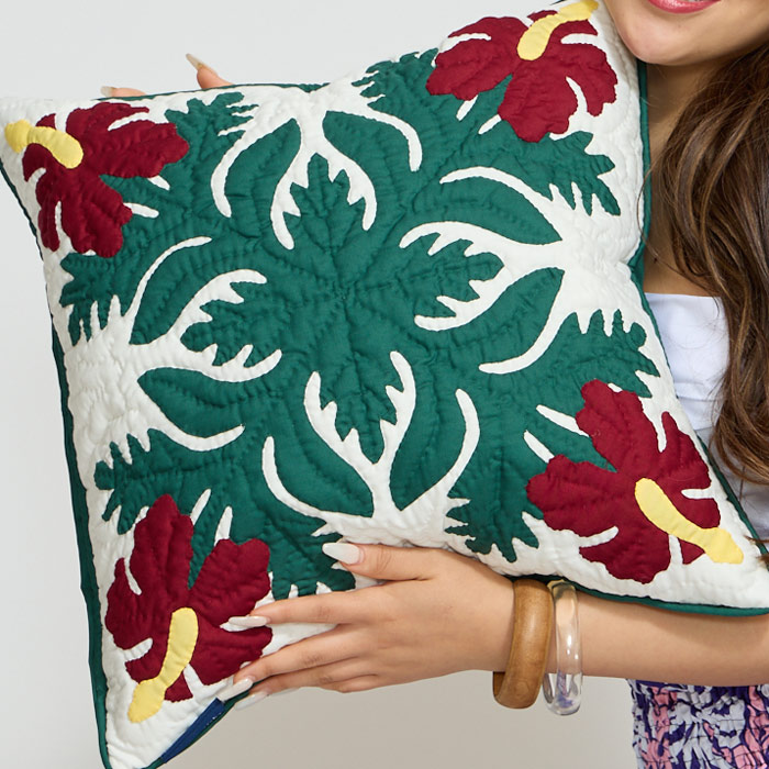 楽天市場】ハワイアンキルト キット しつけ済み クッションカバー