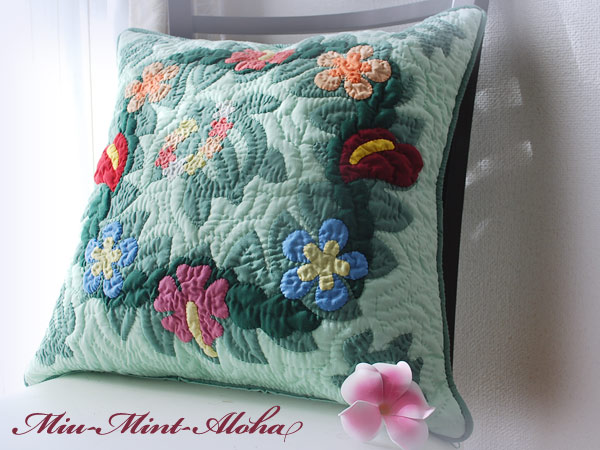 楽天市場】ハワイアンキルト クッションカバー 45x45 インテリア