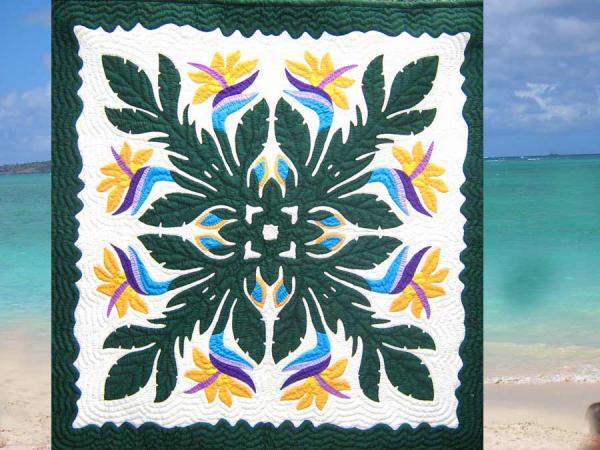 ハワイアンキルト　タペストリー　海のキルト ハワイアンキルトタペストリー 海のキルト - メルカリ
