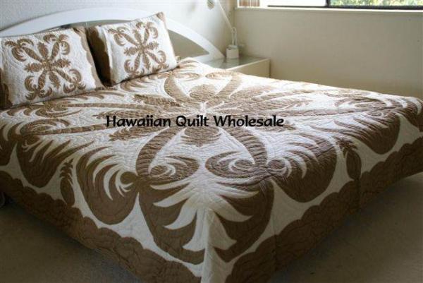 楽天市場】ハワイアンキルト キット しつけ済み ベッドカバー 生地