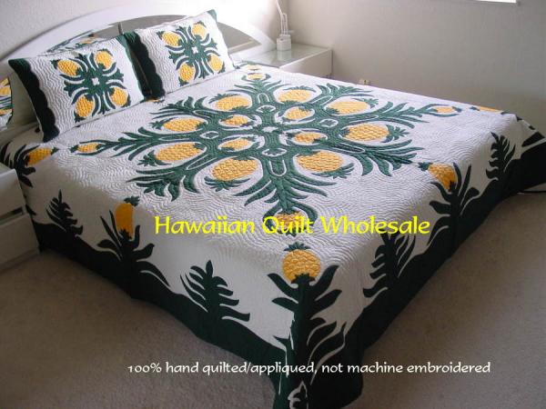 楽天市場】ハワイアンキルト キット しつけ済み ベッドカバー 生地