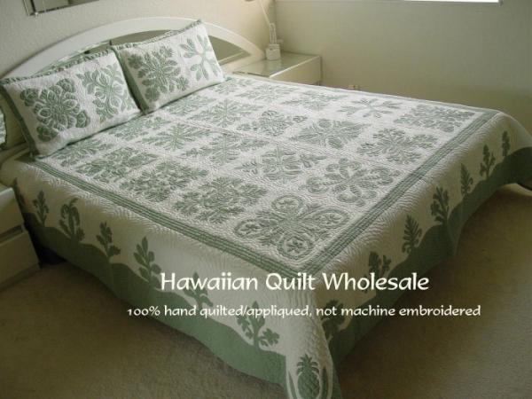 楽天市場】ハワイアンキルト キット しつけ済み ベッドカバー 生地
