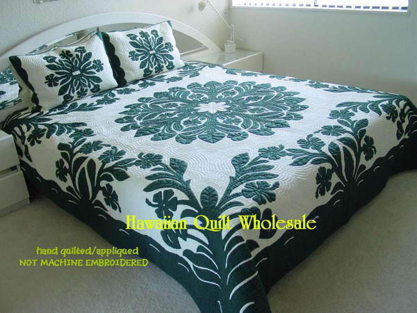 楽天市場】ハワイアンキルト キット しつけ済み ベッドカバー 生地