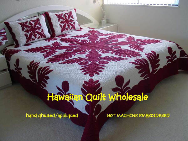 楽天市場】ハワイアンキルト キット しつけ済み ベッドカバー 生地