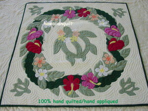 楽天市場】ハワイアンキルト キット しつけ済み ベッドカバー 生地