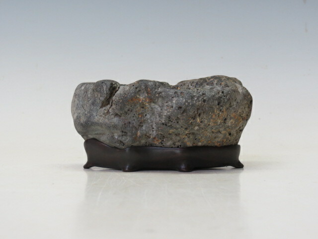 天然石定価5万（真黒石4万、台1万）◆水石/盆石 揖斐川石 真黒石『綺麗な山型』 オンライン ショッピング 通販フラワー・ガーデニング - 天然石定価5万