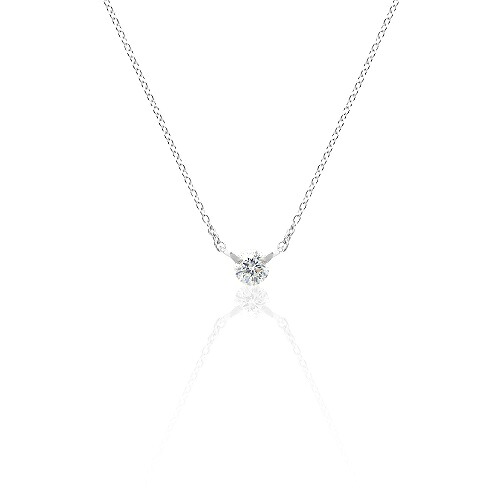 プラチナ 天然 ダイヤモンド 0.1カラット 一粒 シンプル ペンダント ネックレス 美輪宝石 ミワホウセキ miwahouseki 送料無料|miwahouseki