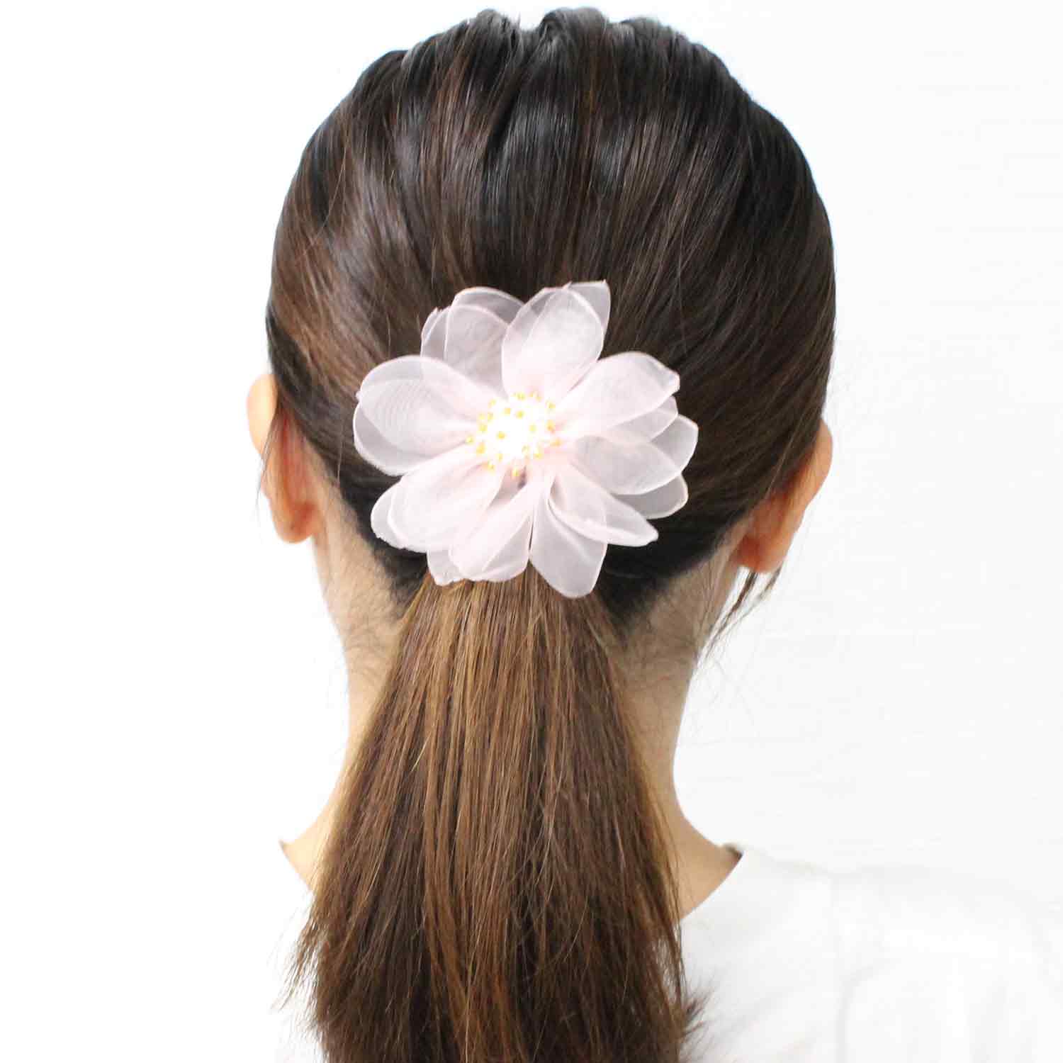 市場 ヘアゴム ビーズ 大きい おしゃれ 女性用 お花 レディース ヘアアレンジ 花 ヘアアクセサリー トレンド フラワー 浴衣 大振り