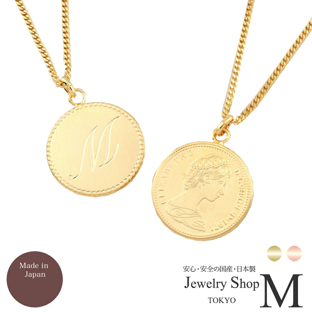 Melody Accessory ネックレス 日本製 K18GP コイン メダイ