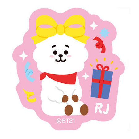 楽天市場 送料無料 Bts Bt21 グミ ダイカットステッカー Bt21 10 Rj Thank You 単品 防弾少年団 食玩 Line Friends ビーティー バンダイ グッズ シール ユニバースター ミックス 楽天市場店