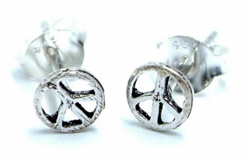 楽天市場】ピースマーク ピアス 1P 片耳用 シルバー 925 メンズピアス
