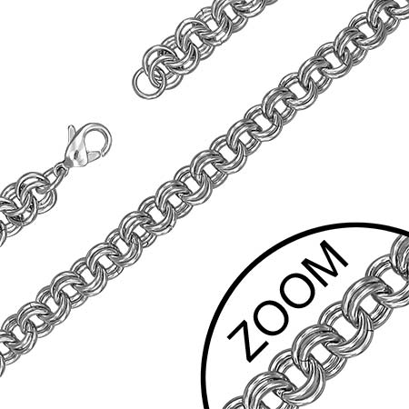 7.2mmダブルリングサージカル ステンレスチェーン ステンレスネックレス サージカルステンレス316L メンズ レディース ネックレスチェーン チョーカー プレゼント ギフト クリスマス 首飾り アクセサリー シンプル プレーン 太め 太い 長い 短い ロングショート｜ピアス専門ショップGreen Piercing