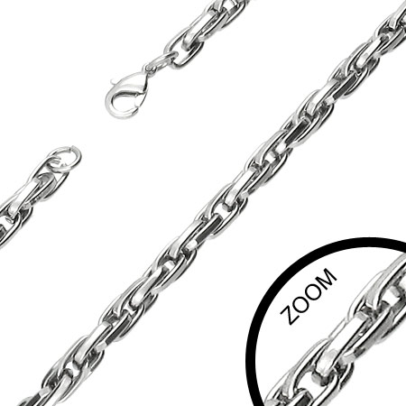5.5mmルーズロープチェーン ステンレスチェーン ステンレスネックレス サージカルステンレス316L メンズ レディース ネックレスチェーン チョーカー プレゼント ギフト クリスマス 首飾り アクセサリー シンプル プレーン 男子 女子 長い 短い ロング ショート 定番