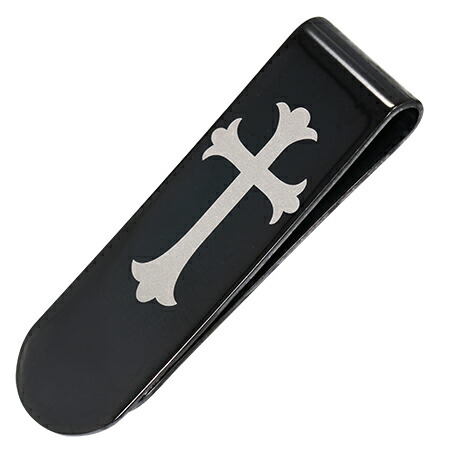 楽天市場】ブラックトライバルステンレスマネークリップ 黒色