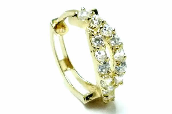 14金モノグラムフープピアス/1個販売 K14 リングピアス クリスタル ジルコニア CZ 本物の金のピアス 22G 22ゲージ レディース 高級 プレゼント 耳 軟骨 ゴールドピアス 彼女 お返し クリスマス ホワイトデー 入学式 結婚式 ギフト 成人式 パーティー バレンタインデー｜ピアス専門ショップGreen Piercing
