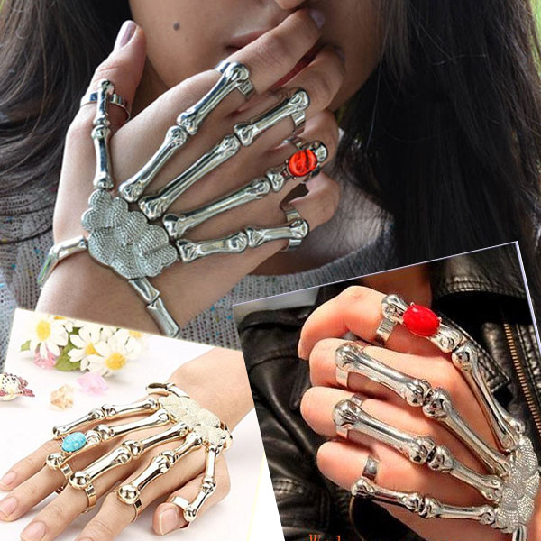 アーマーリング ナックルリング 鎧 甲冑 男性用 女性用 スカルハンドアーマーリング ハロウィーン 髑髏 レディースジュエリー アクセサリー 骸骨 ドクロ レッドジャスパー ガイコツ ブレスレット メンズ レディース おもしろ 手 ゴールド ターコイズ トルコ石 レッド