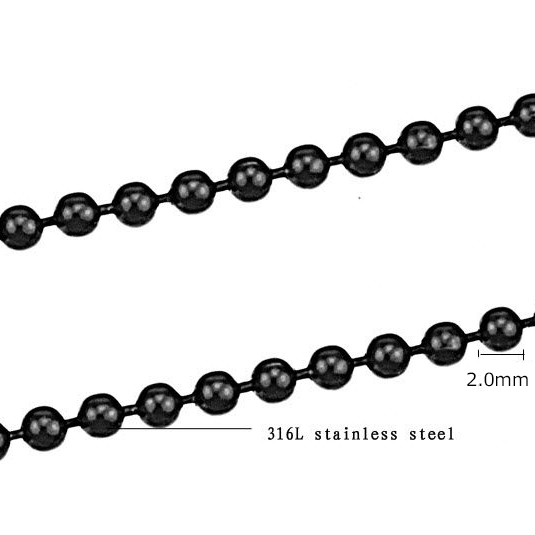 【楽天市場】3.0mmブラックボールステンレスチェーン 10cm単位