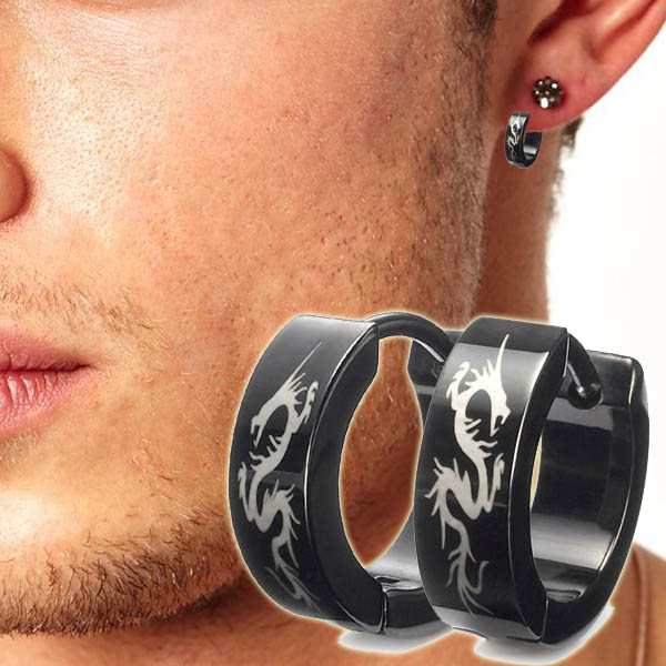 楽天市場】セリーヌフープピアス/1個販売 片耳 シングルピアス 中折れ