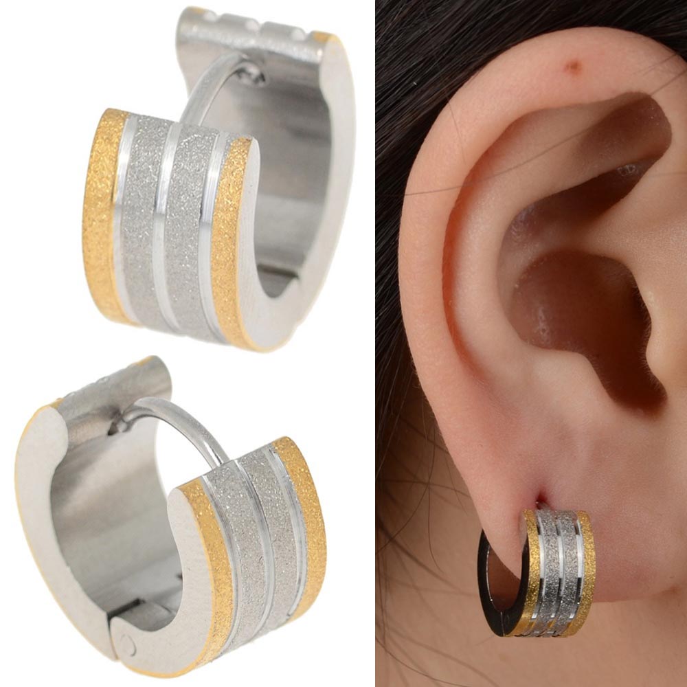 楽天市場】セリーヌフープピアス/1個販売 片耳 シングルピアス 中折れ