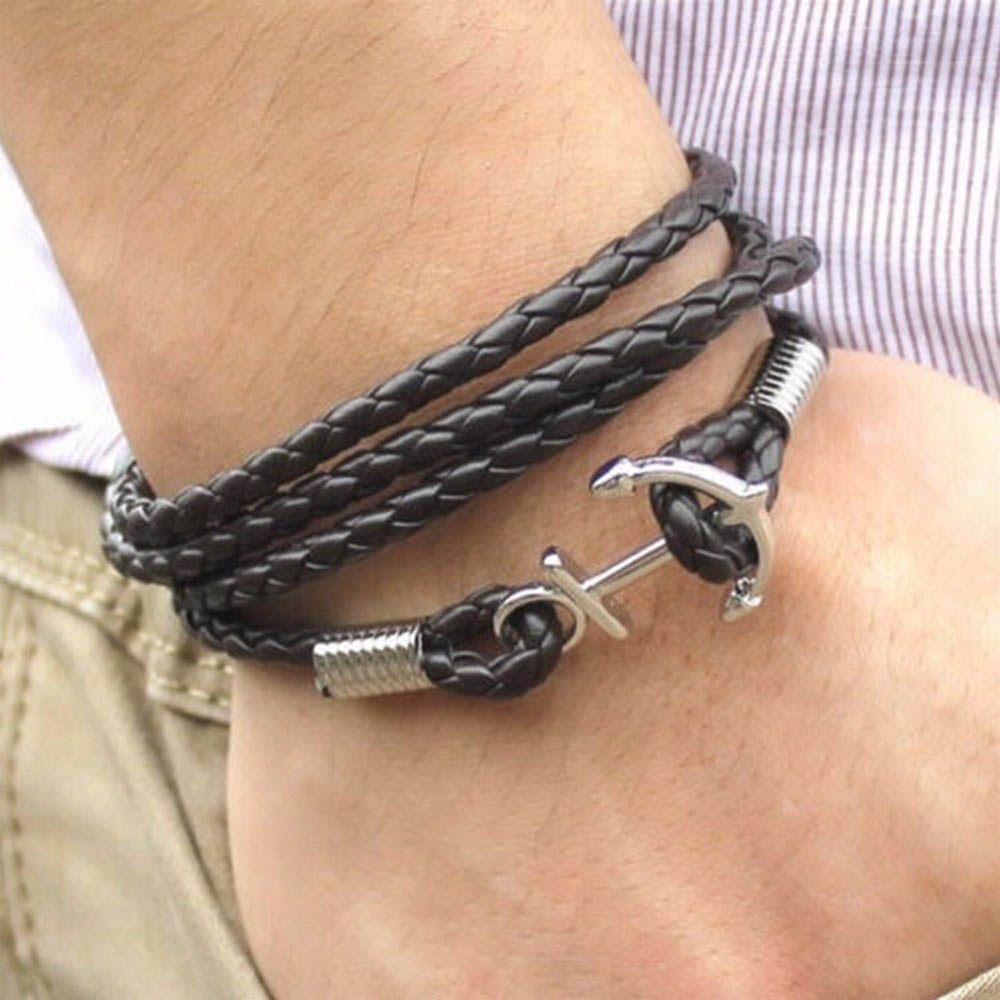 楽天市場】エックス3連ラップブラックレザーブレスレット 黒革 黒い皮