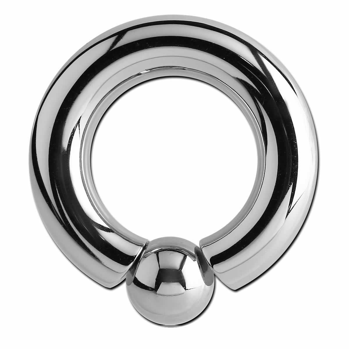 [ネジタイプのリング型ボディピアス 15mm] インターナル ネジ式 キャプティブビーズリング 15.0mm メンズ レディース シンプル 太い CBR BCR ボディーピアス 定番 プレーン サージカルステンレス316L 内ネジ 逆ネジ キャプティブリング 工具不要 大きい｜ピアス専門ショップGreen Piercing