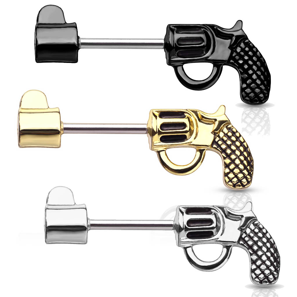silver925 アントワープ　punk gun ピストル　ピアス　両耳 Amazon | [silver KYASYA]拳銃ピアス シルバー925 ガン