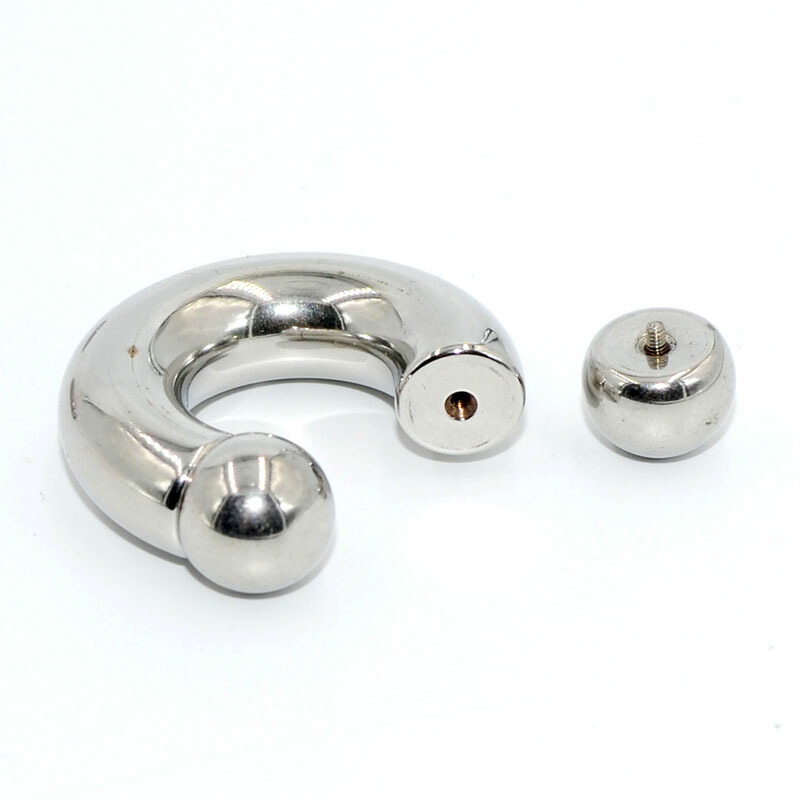 特売 00g 内ネジ サーキュラーバーベル 00ゲージ リング型 ビッグサイズ ボディピアス ネジボール シンプル プレーン メンズ レディース 軟骨 サージカルステンレス316l 耳 メガサイズ 太い 重い 重さで伸ばす ストレッチ ニップル 鼻 セプタム プレゼント ボール