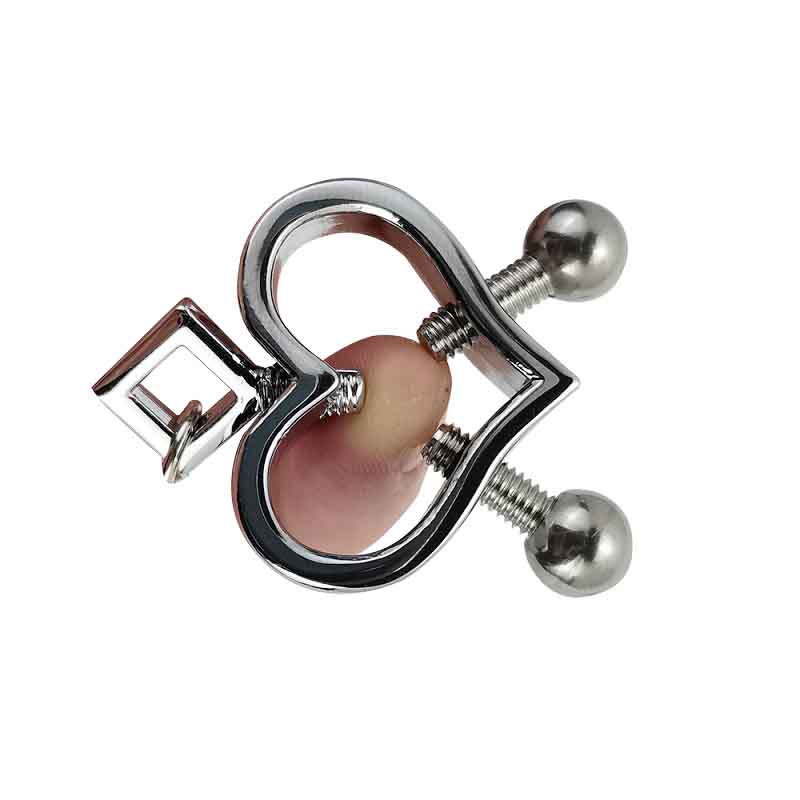 乳首 ノンホールピアス スペード チェーン ニップルクランプ 1個販売 はさむ 繋ぐ クサリ 鎖 ボディピアス メンズ レディース 開けない ネジタイプ ニップルクリップ 挟む ボディーピアス つなぐ 乳首ピアス 人気 男性 女性 大人 プレゼント メタル 胸 おしゃれ 3点