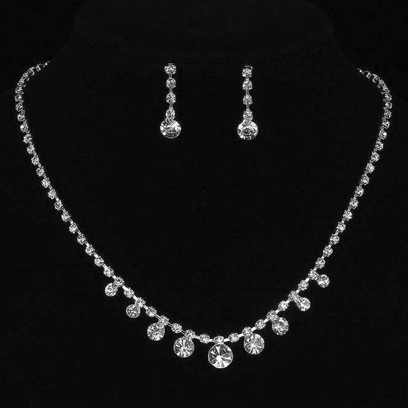 ゴージャスフラワークリスタルウエディングジュエリーセット ピアス 首飾り レディース ネックレス ジルコニア チョーカー 卒業式 結婚式 発表会