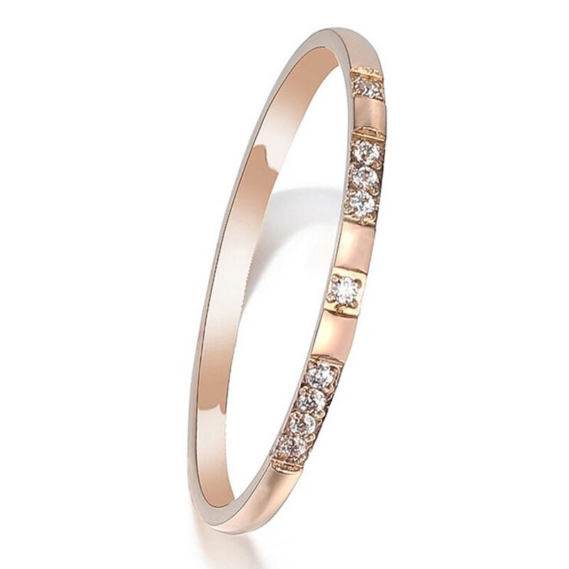 ピンクゴールドスリムクリスタルステンレスリング Zro026 サイズ 号キュービックジルコニア ウエディング 結婚式 パーティー 指輪 サージカルステンレス316l メンズ レディース ペアリング プレゼント ギフト 彼氏 彼女 綺麗 おしゃれ 人気 男性 女性 結婚記念日