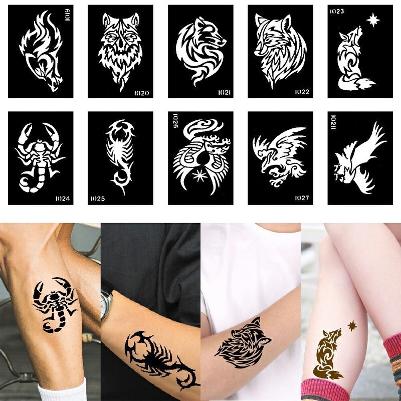 楽天市場】ステンシルシートステッカー 動物 手 足 ハンド 顔 フェイス