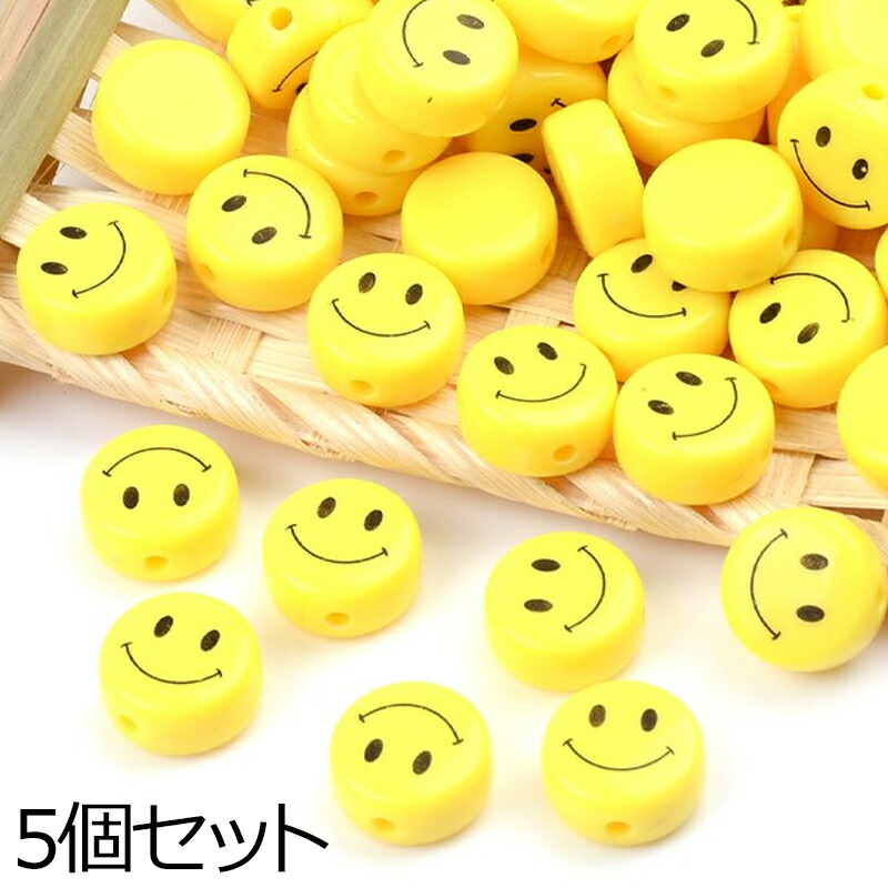 楽天市場 約50g ニコちゃん ビーズ クリアカラーアソート 10mm 約170個前後 透明 横穴 資材 素材 アクセサリー パーツ 材料 ハンドメイド 卸 問屋 手芸 Craft Tamago クラフトタマゴ