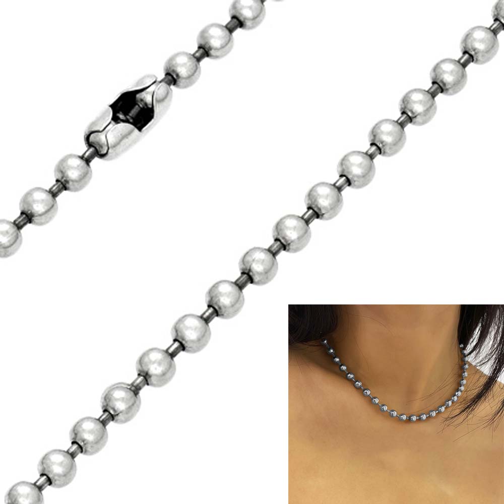 楽天市場】ボールチェーン 直径約4.5mm 40cm シルバー925 シルバー