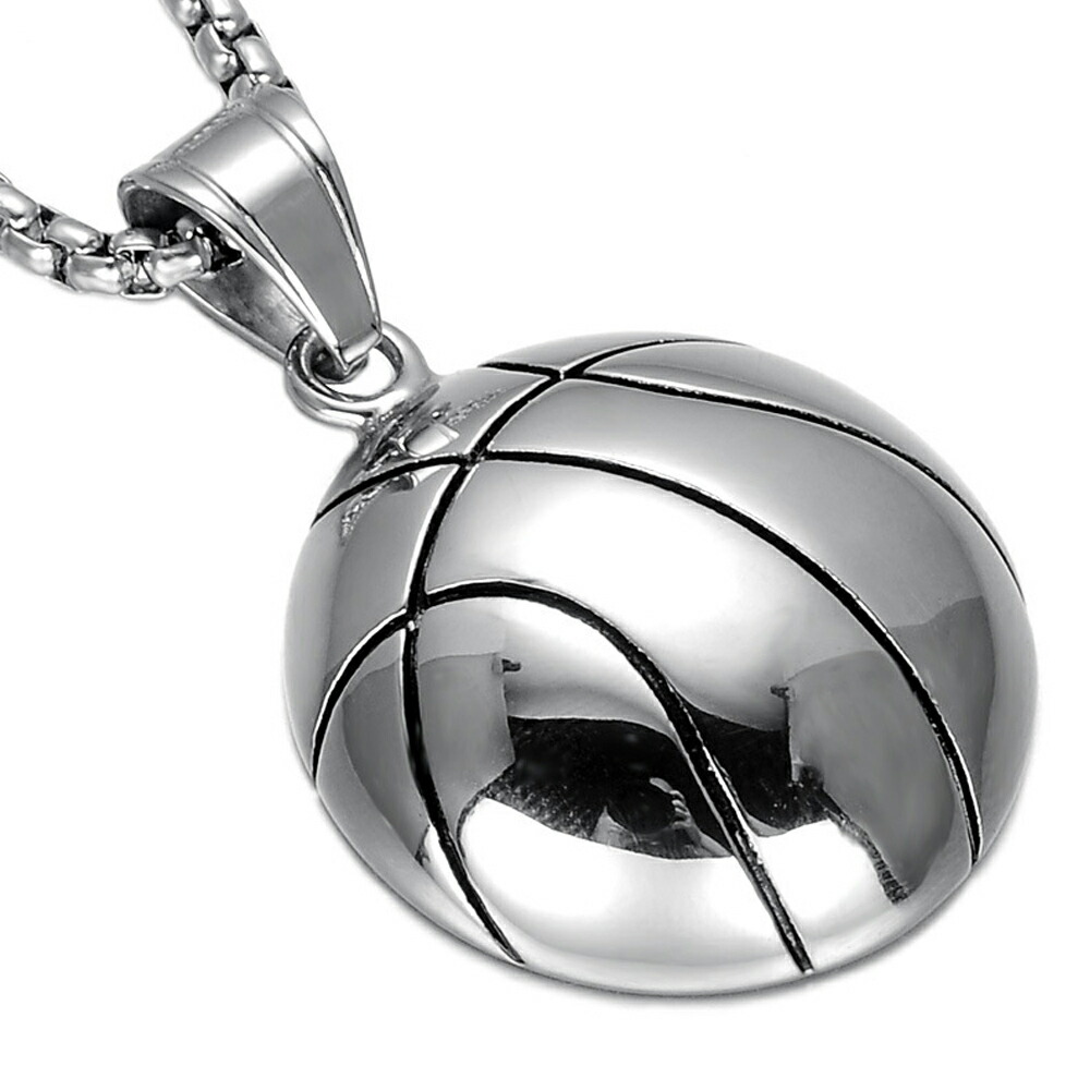 楽天市場】アクセサリー ステンレス チェーン付き バスケット選手