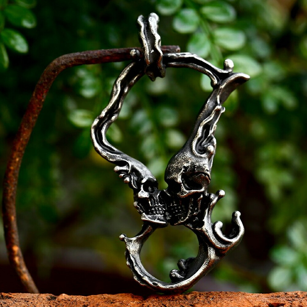 楽天市場】ゲージゴールドスカルステンレスペンダントトップ 1個