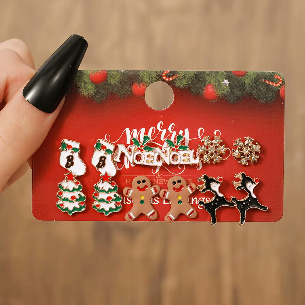 楽天市場】クリスマスイベントピアス 5ペアセット販売 くつした ブーツ