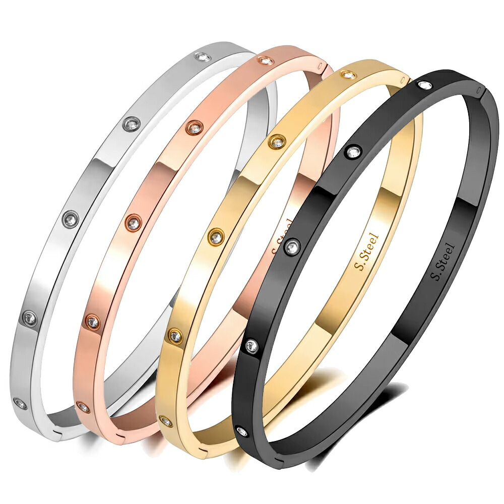 楽天市場】12連 ステンレスリングバングル 1個販売 輪っか リング型