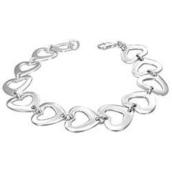 ラブシルバーブレスレット 1個販売 シルバー925 スターリングシルバー メンズ レディース 刻印あり プレゼント 銀色 本物 高級 大人 オープンハート おしゃれ 彼氏 彼女 スーツ カジュアル 誕生日 ギフト 贈り物に最適