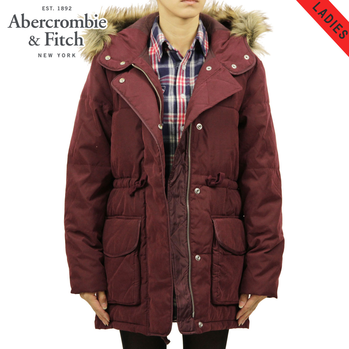 faux fur hooded puffer abercrombie