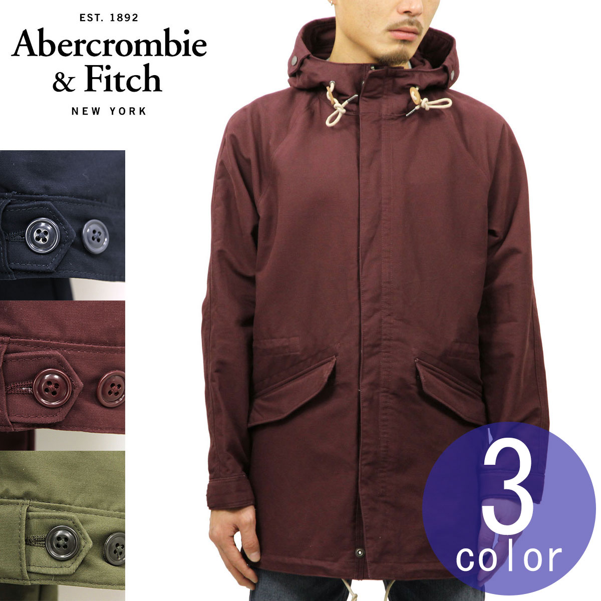 ポイント10倍 アバクロ アウター メンズ 正規品 Abercrombie Fitch ジャケット モッズコート Lightweight Parka 安い Www Thiesweb Info