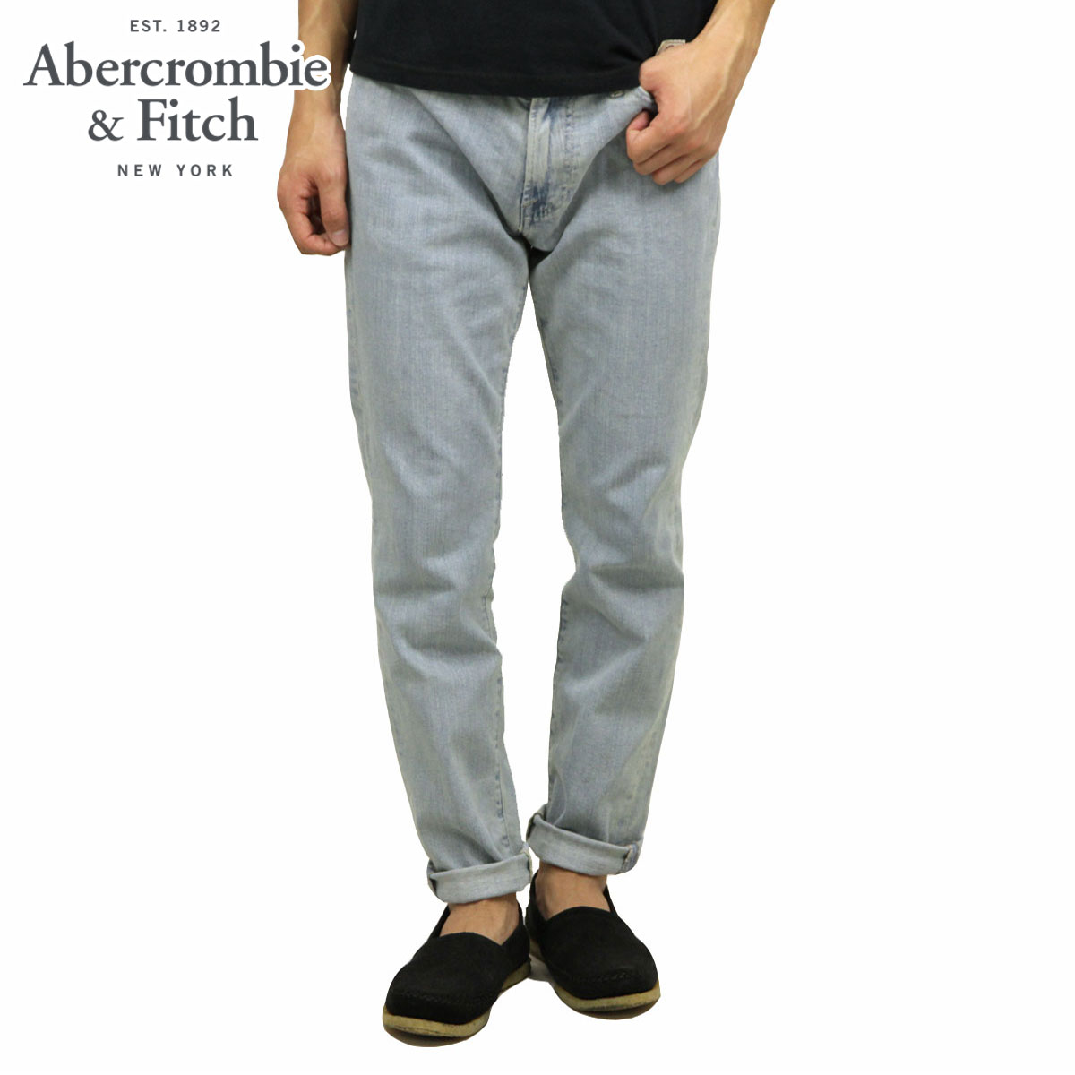 アバクロ デニム メンズ 置き目品 Abercrombie＆Fitch スキニージーンズ ジーパン SUPER SKINNY JEANS 131-318-1273-280 父の日 差し上げ物 ラッピング