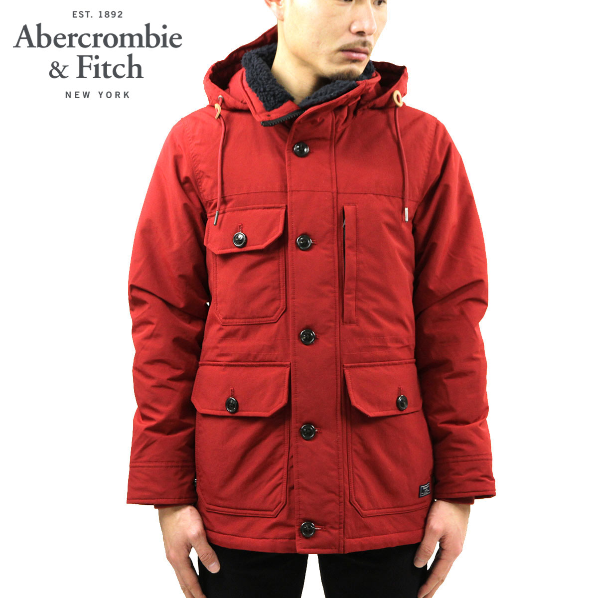 ゲリラ新品　Abercrombie & Fitch フード付ミリタリージャケット Vintage Abercrombie & Fitch Camouflage Military Army Style
