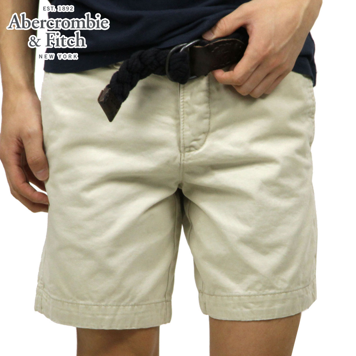 限定製作 アバクロ ショートパンツ メンズ 正規品 Abercrombie Fitch ベルト付きハーフパンツ ボトムス ベージュ D15s25 完売 Www Padraosign Com Br