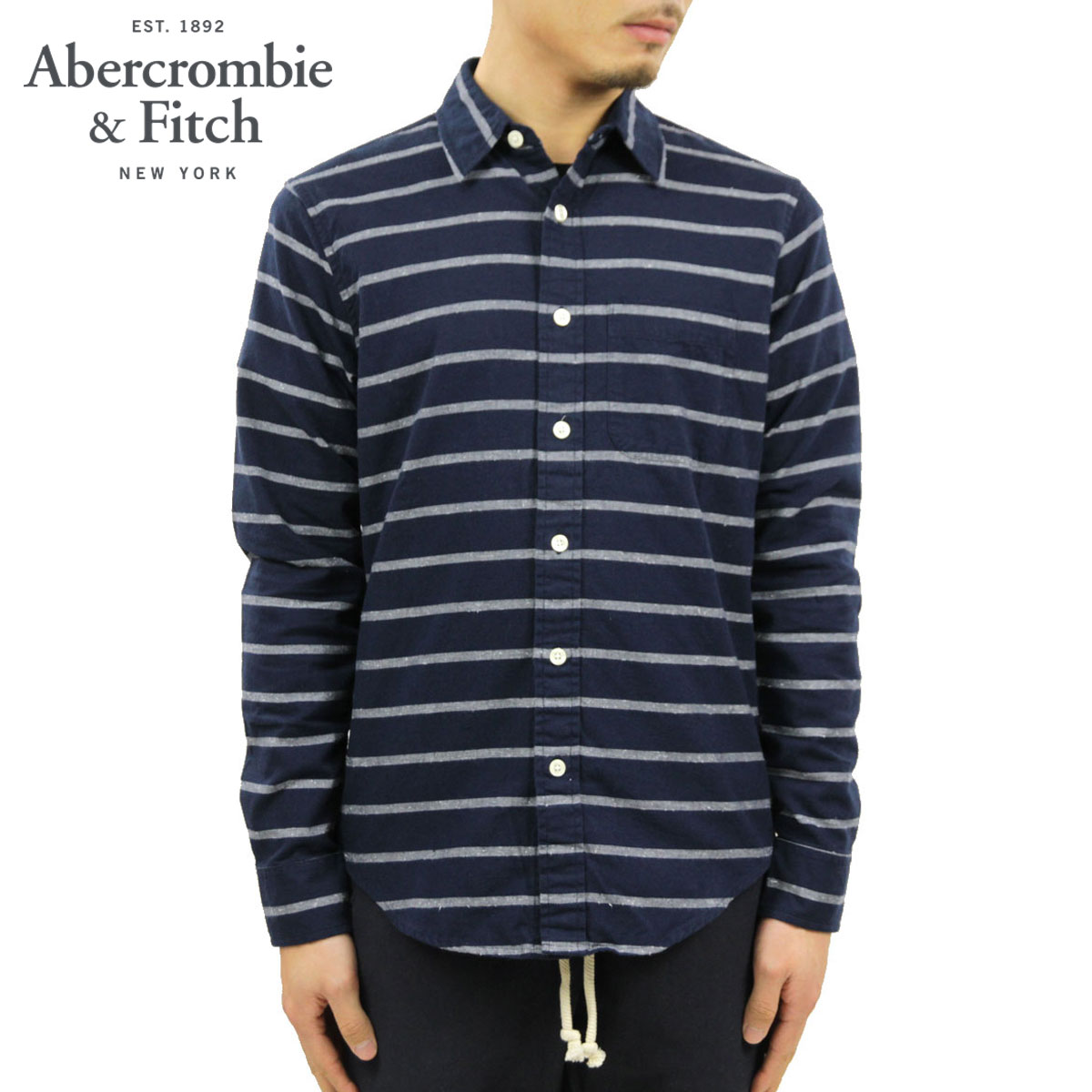 最安値 アバクロ シャツ メンズ 正規品 Abercrombie Fitch 長袖シャツ Stripe Cotton Shirt 125 168 2180 228 D00s ブランド品セレクトショップ Mixon 本店は Www Riznica Net