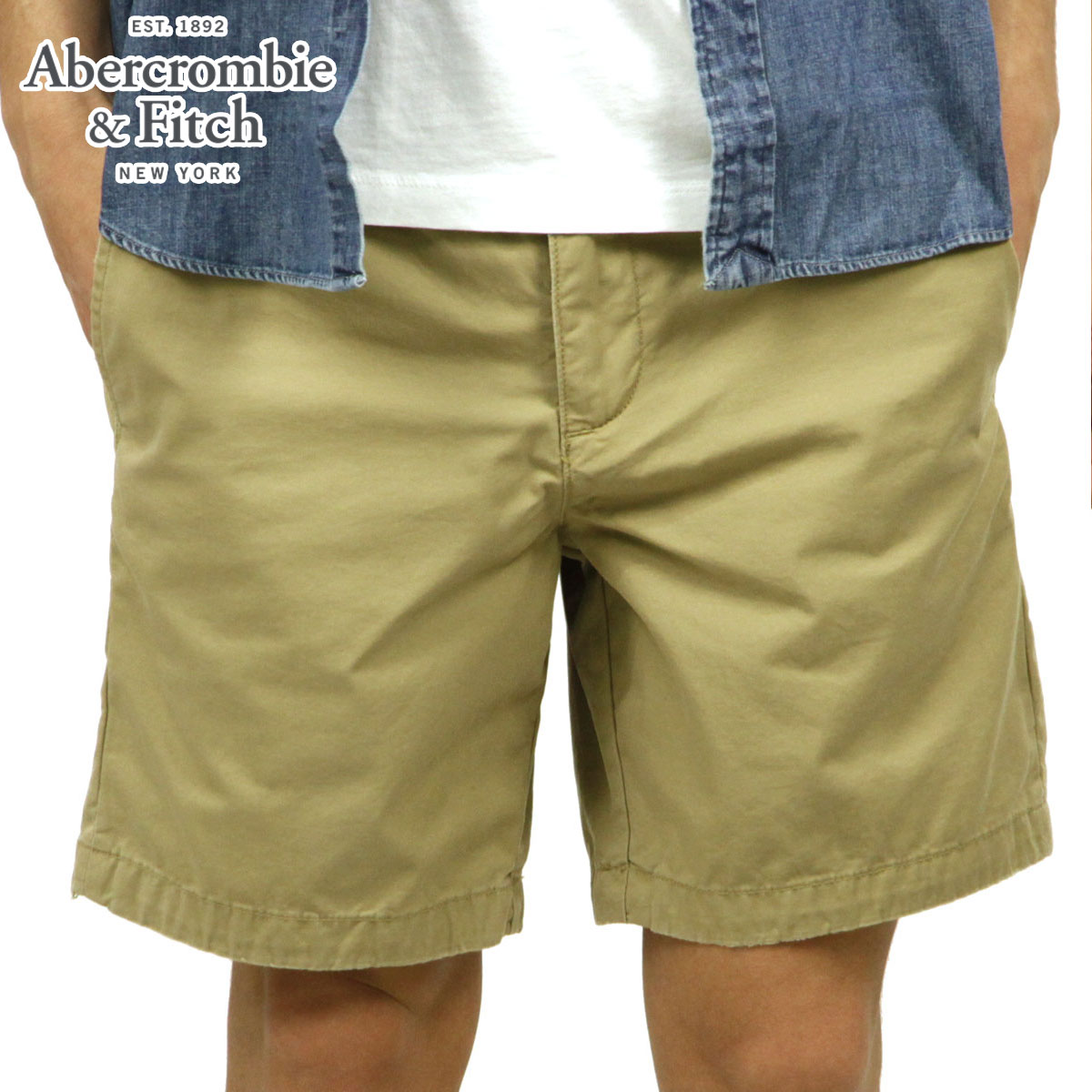 アバクロ ショートパンツ メンズ 正規品 Abercrombie＆Fitch ボトムス A&F PREPPY FIT SHORTS 7\