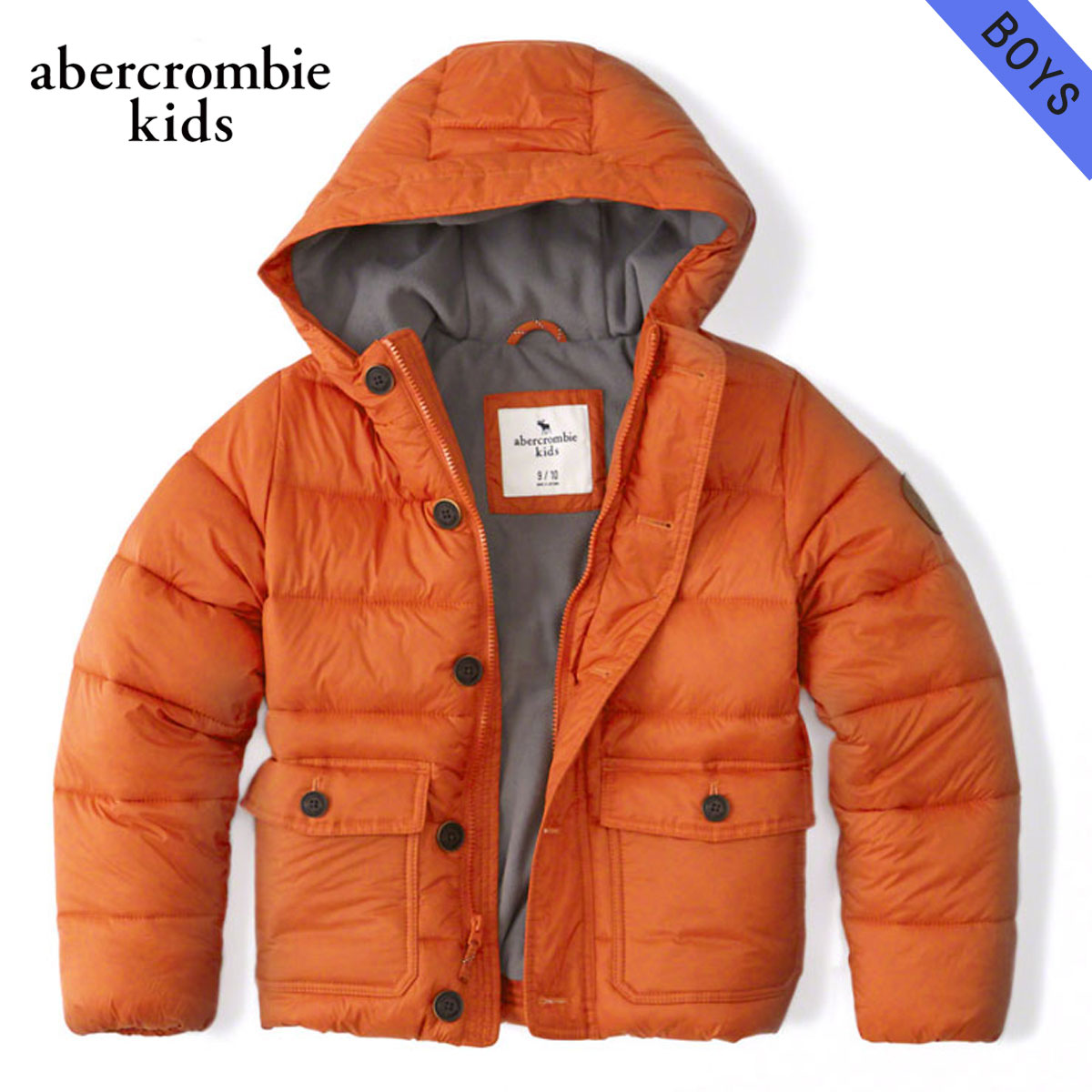 【尖んがり10倍 6/4 20:00～6/11 1:59】 アバクロキッズ アウター ボーイズ 赤ちゃん服 置き目品 AbercrombieKids 上衣 hooded puffer jacket 232-716-0203-070 D00S20 父の日 差し上げ物 ラッピング