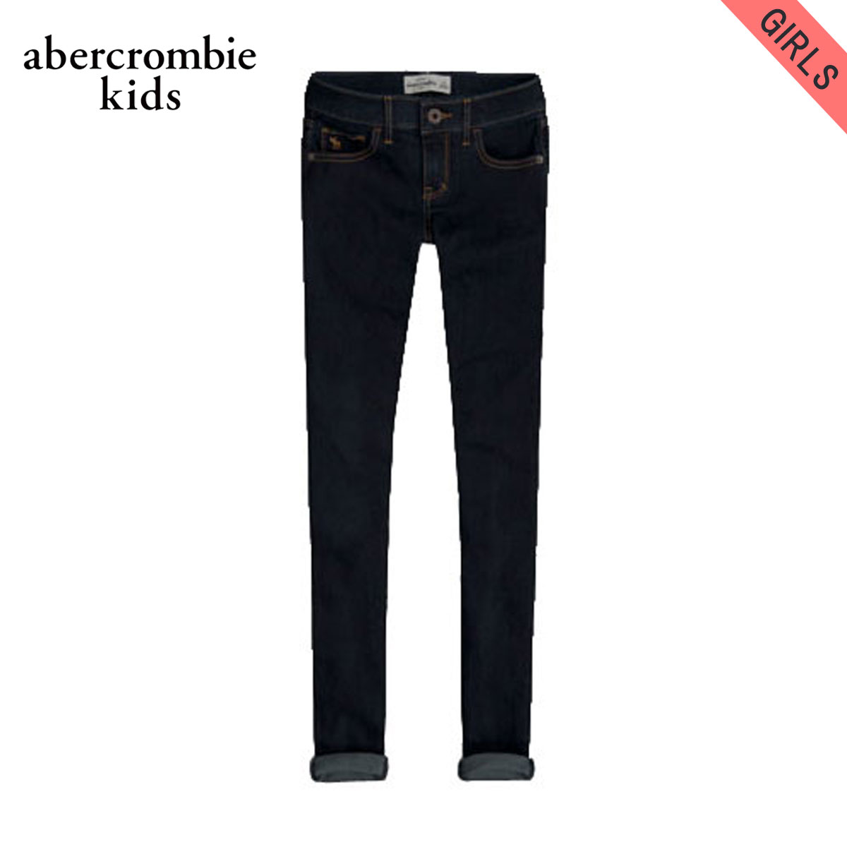 【尖んがり10倍 6/4 20:00～6/11 1:59】 アバクロキッズ デニム ガールズ ちびっ子服 定め事品 AbercrombieKids ジーパン a\u0026f super skinny jeans rinse 父の日 差し上げ物 ラッピング