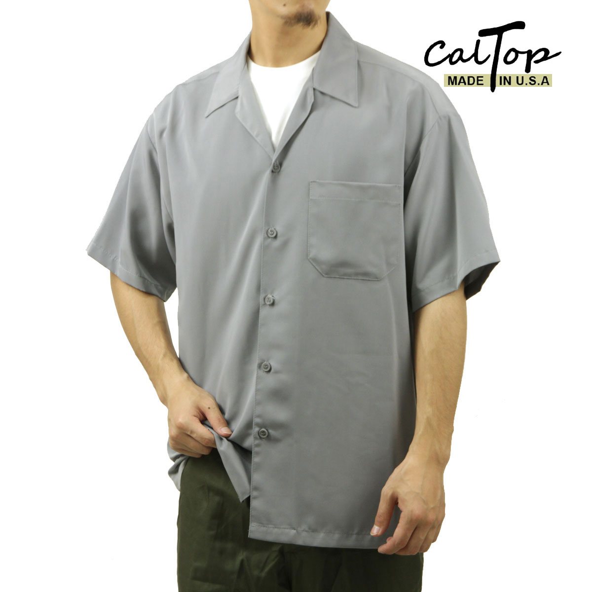 【ポイント10倍 4/14 20:00～4/17 9:59】 キャルトップ メンズ 開襟シャツ 正規品 CALTOP カジュアルシャツ CALTOP OPEN COLLAR SHORT SLEEVE SHIRTS 3003 半袖 キャルトップ カルトップ ショートスリーブ