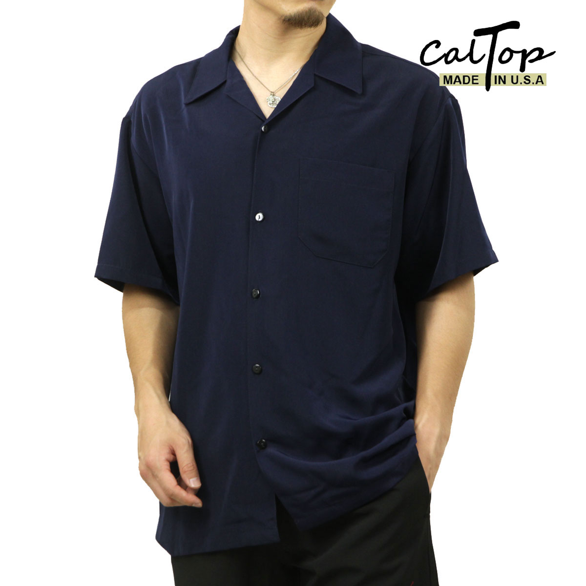 キャルトップ メンズ 開襟プルオーバー 置き目品 CALTOP 心地よいプルオーバー CALTOP OPEN COLLAR SHORT SLEEVE SHIRTS 3003 半袖 キャルトップ カルトップ 遊撃手捩り 父の日 差し上げ物 ラッピング